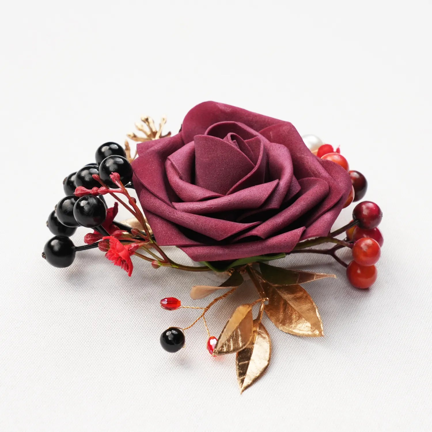Uflower Boutonnieres in Burgundy MG80011-02*6