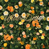Uflower Autumn Orange Yellow Flower Wall Fall Wedding Party Event Decor SET80198 - Uflower