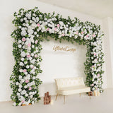 Uflower White Rose Wedding Background Flower Arrangement Arch Decoration SET80002-01 - Uflower
