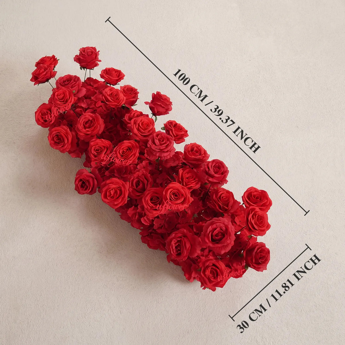 Uflower Rose Rouge Arche de Mariage Décoration Arche Cœur SET80237