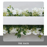 Uflower White Floral Arrangement Wedding Arch Backdrop Party Flower Row Decor MC80115-01