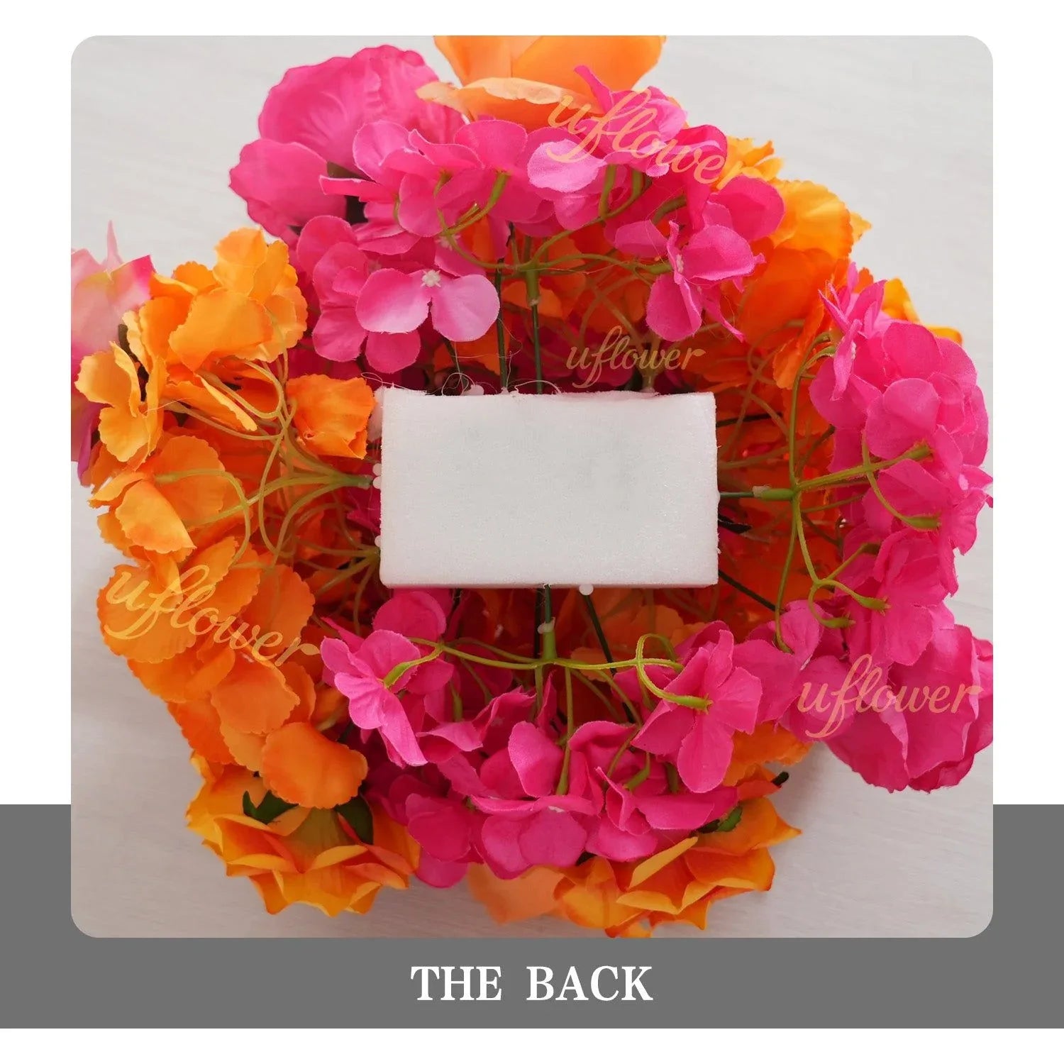 Uflower Rose Red Orange Flower Wedding Backdrop Arch Floral Arrangement SET80202 - Uflower