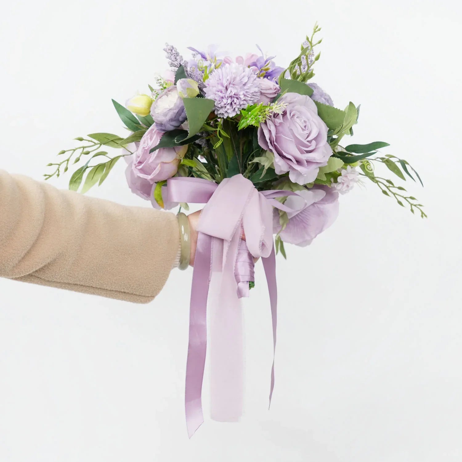 Uflower Purple bridal flower bouquet MG80004-01 - Uflower