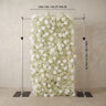 Uflower White Rose Baby's Breath Flower Wall Wedding Party Proposal Decor SET80226