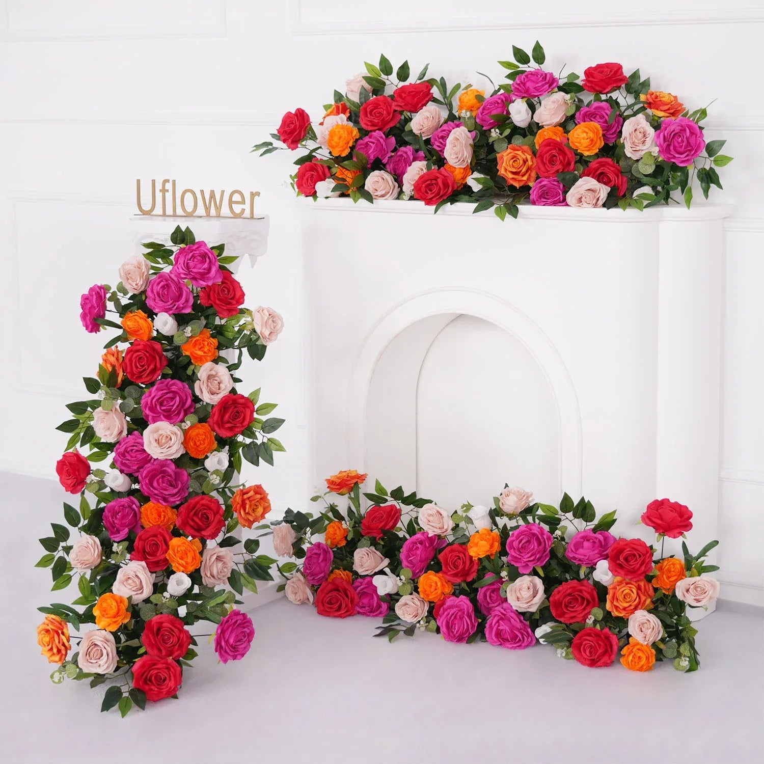 Uflower Colored Sofa Table Runner Floor Flower Arrangement MC80084 - Uflower