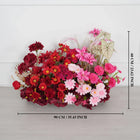 Uflower Red Pink Flower Arrangement Wedding Party Backdrop Floral Props SET80190 - Uflower