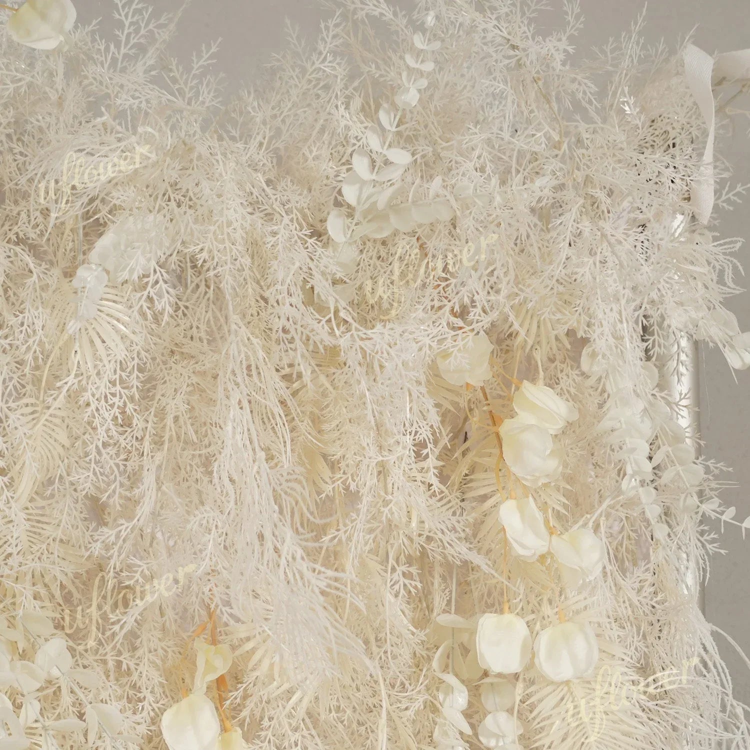 Uflower Luxury Ivory Lantern Flower Wall Backdrop Wedding Party Decoration SET80212 - Uflower