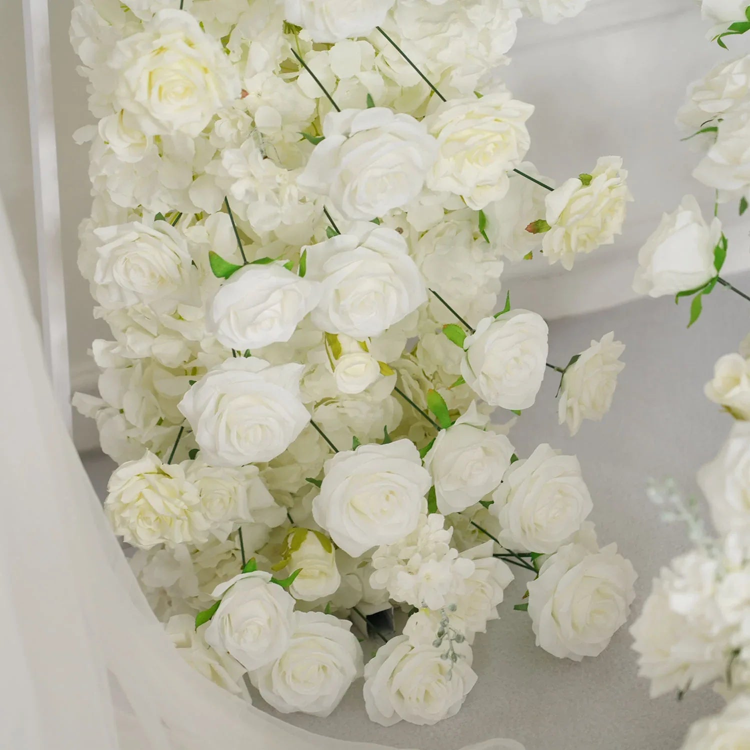 Uflower White Sofa Table Runner Floor Flower Arrangement MC80087-04 - Uflower