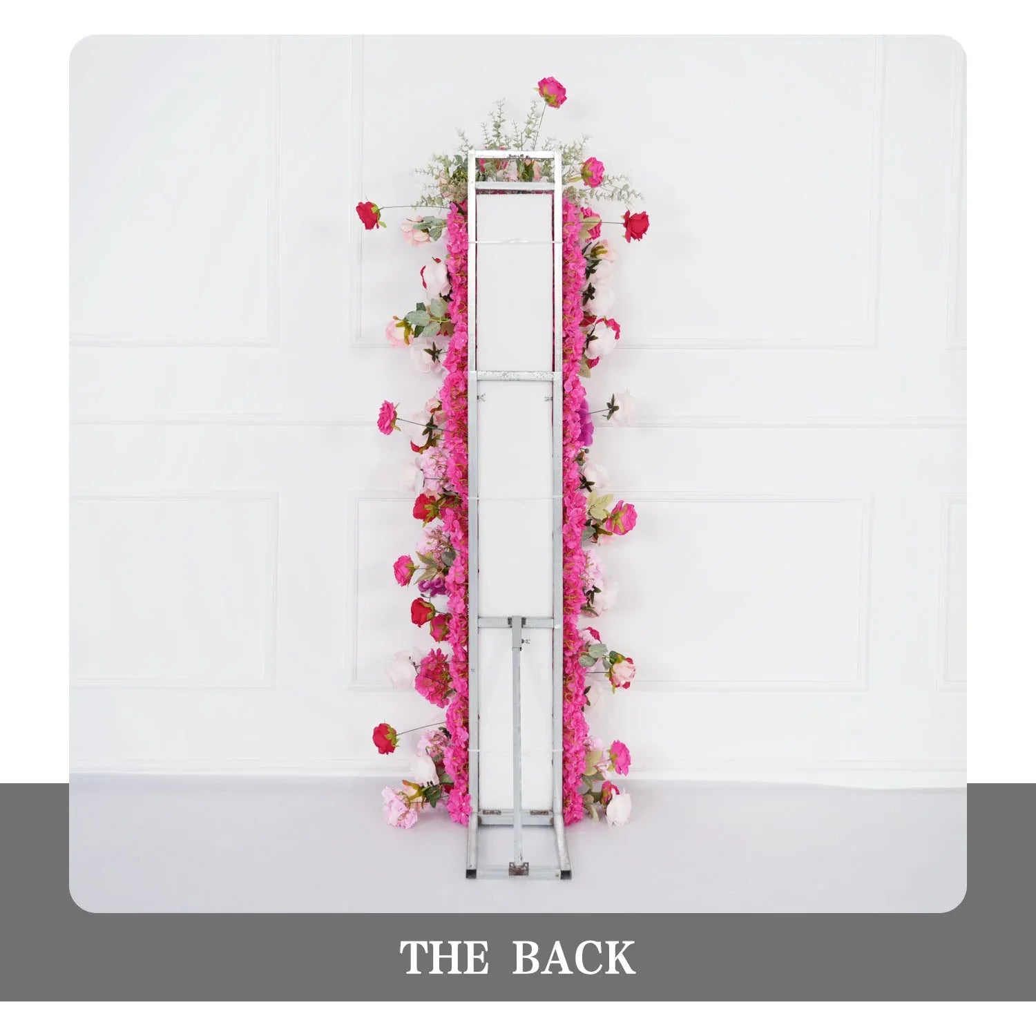 Uflower Pink Rose Wedding Background Arch KT Board Decoration Flower Arrangement SET80082 - Uflower