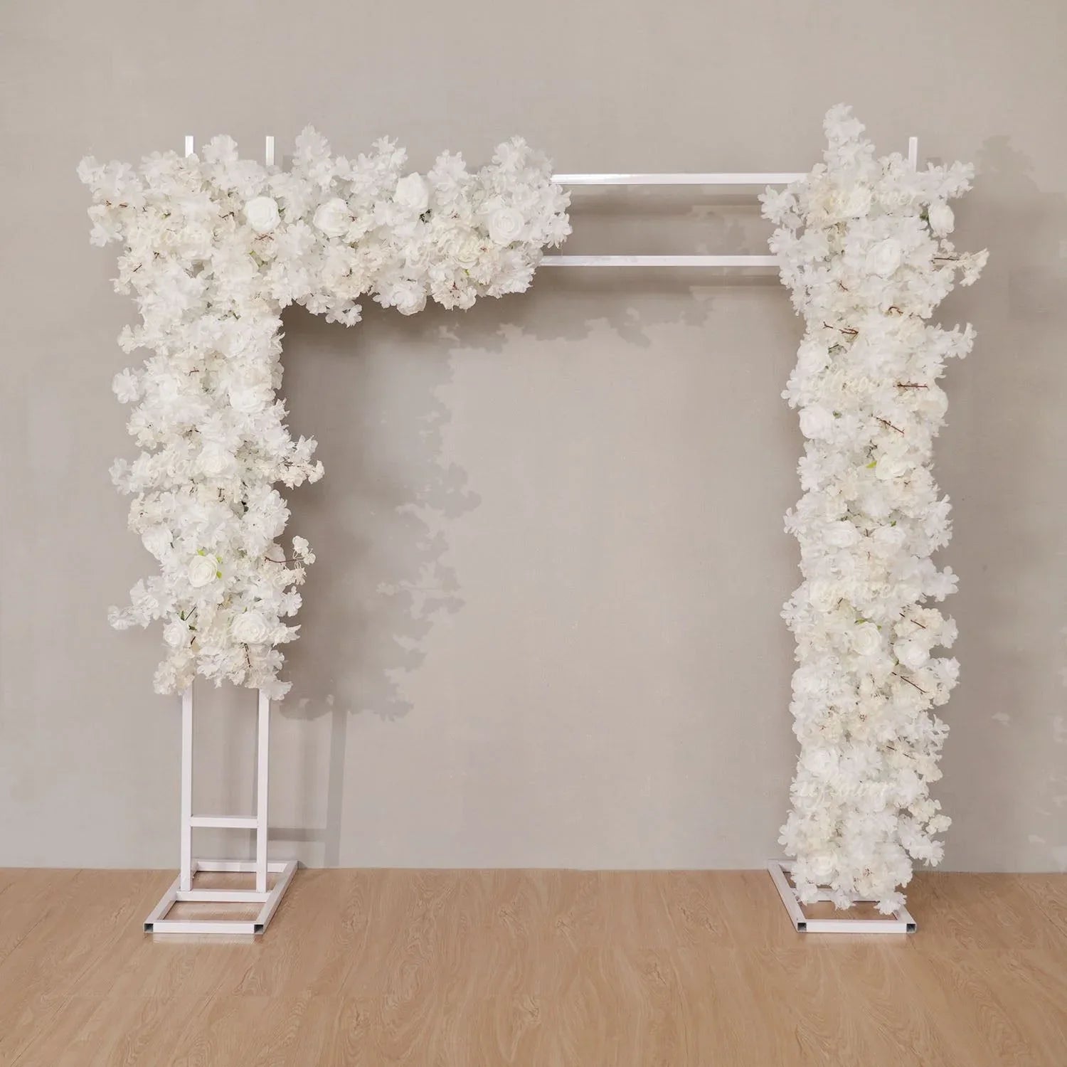 Uflower White Cherry Blossom Flower Row Wedding KT Backdrop Decor SET80166 - Uflower