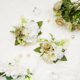 Uflower Wrist Corsages in Green White MG80008-04*6