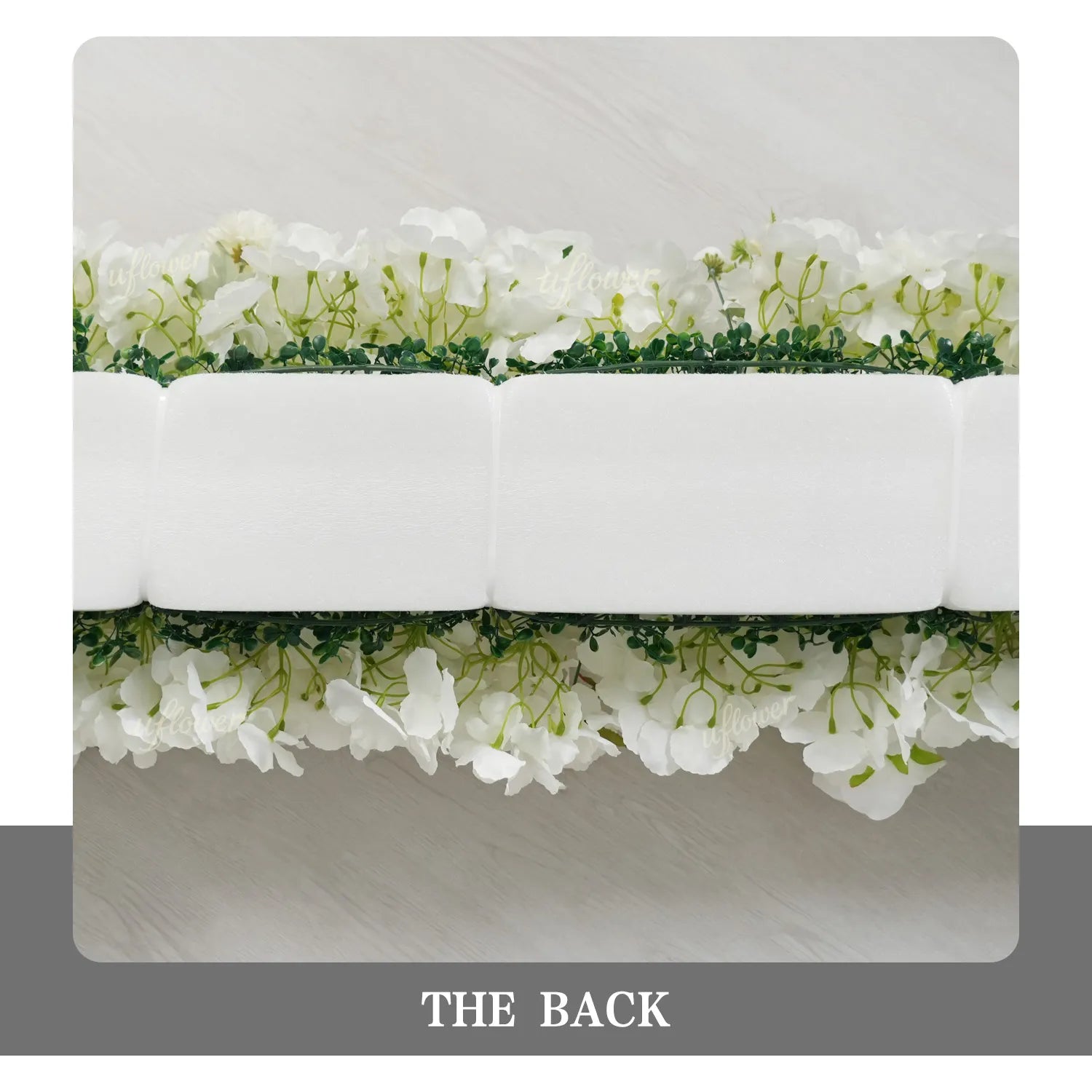 Uflower White Rose Floral Row Decor Wedding Backdrop Door Arch SET80218