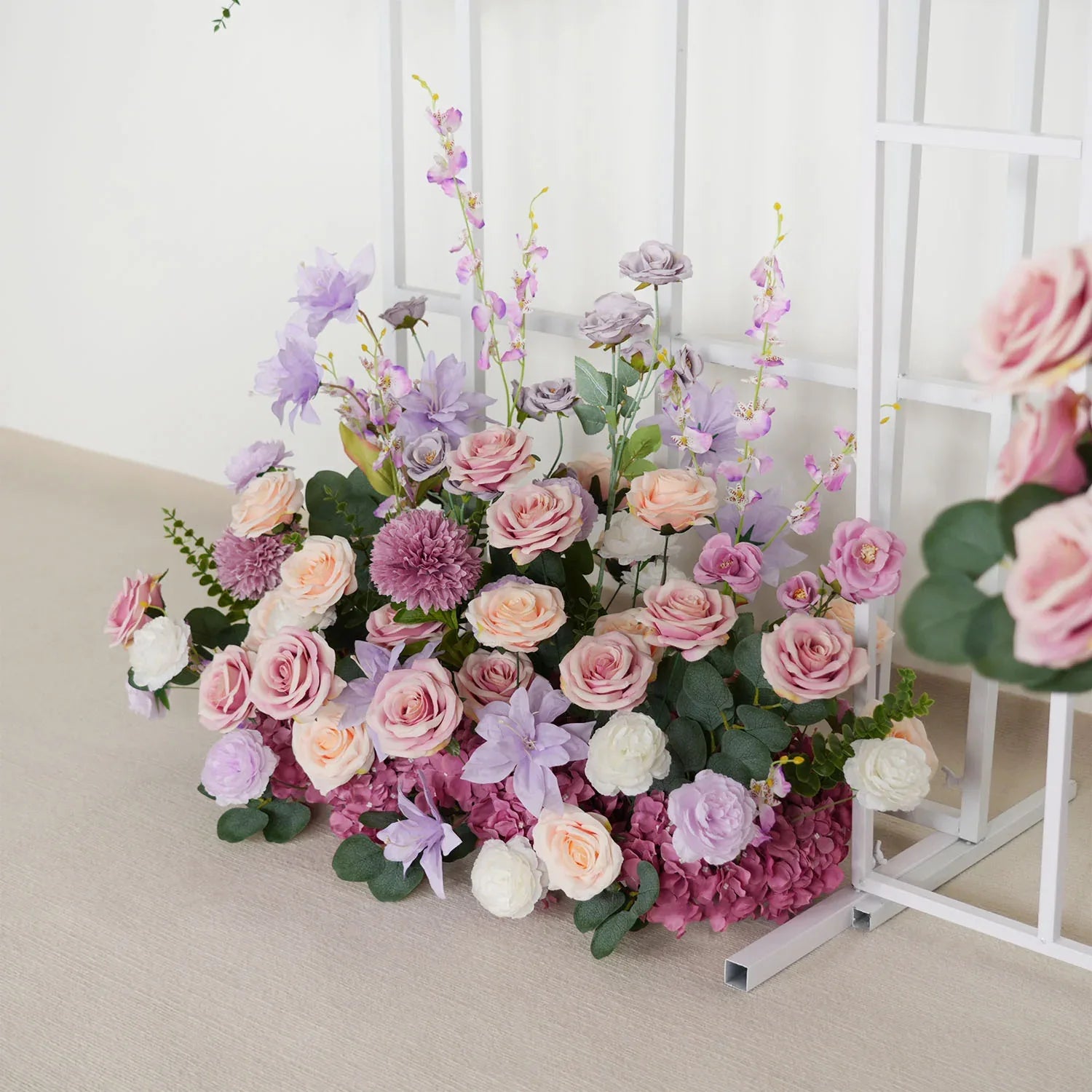 Uflower Artificial Purple Wedding KT Backdrop Flower Row Decor SET80063 - Uflower