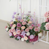 Uflower Artificial Purple Wedding KT Backdrop Flower Row Decor SET80063 - Uflower