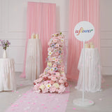 Chemin de table rose Uflower Canapé floral Décor de toile de fond de mariage MC80280-01