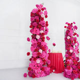 Artificial Rose Red Wedding KT Background Decor Flower Row SET80094 - Uflower