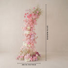 Uflower Décoration d'arche florale rose et blanche pour fête de mariage SET80238