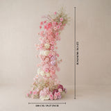 Uflower Décoration d'arche florale rose et blanche pour fête de mariage SET80238