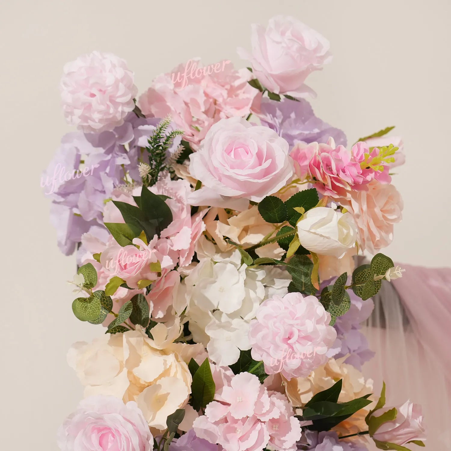 Uflower 100CM Mixcolor Flower Backdrops Wall Flower Row Decor MC80242-01