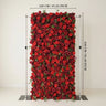 Toile de fond murale florale rose rouge Uflower Décoration de fête d'anniversaire de mariage ENSEMBLE80118-01