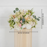 Artificial Champagne Pink White Rose Flower Arrangement Wedding Backdrop Decor Props SET80145 - Uflower