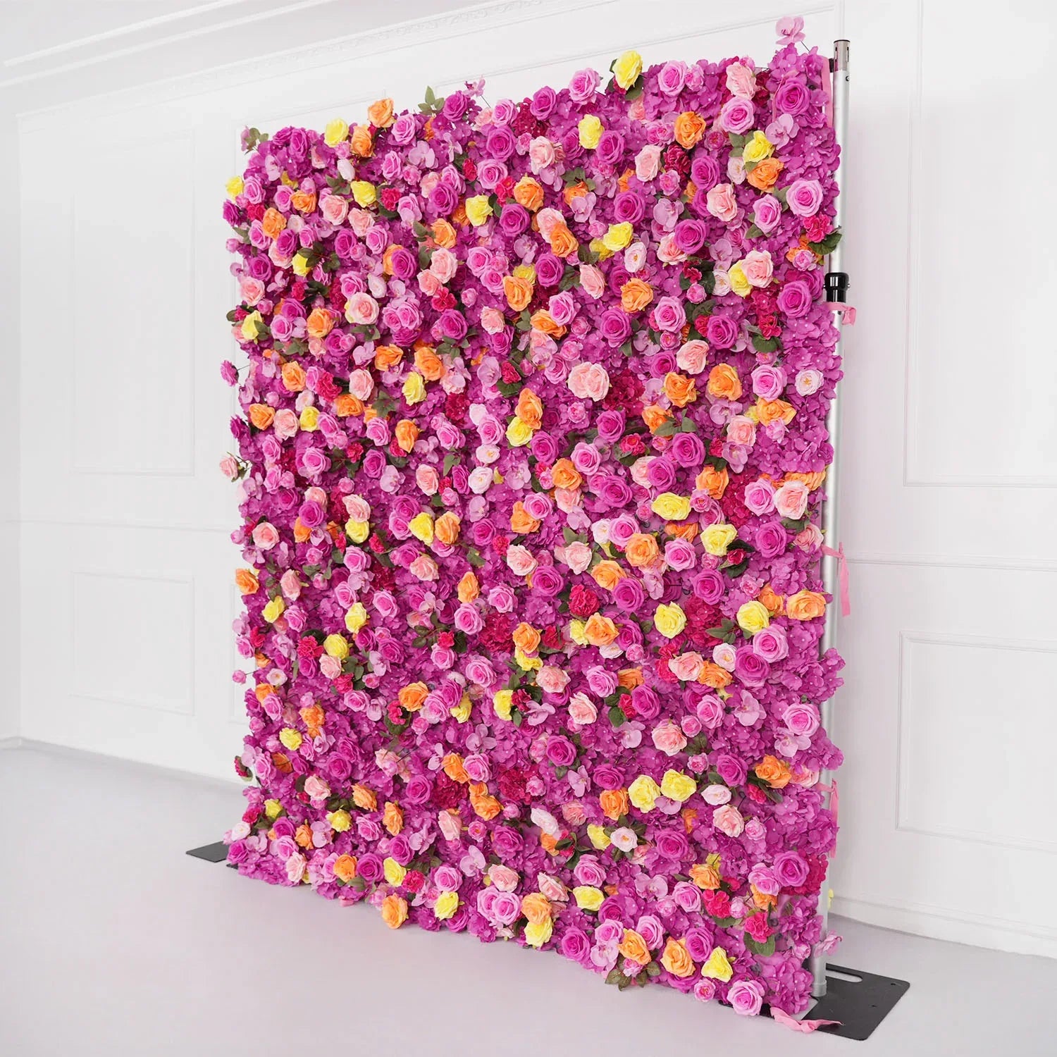 Uflower Flower Wall Hot Pink Orange Rose Floral Backdrop Wedding Party Proposal Decor Banquet Supplies SET80106 - Uflower