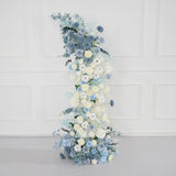 Uflower Blue White Floral Horn Arch Wedding Party Backdrop Decor SET80135 - Uflower