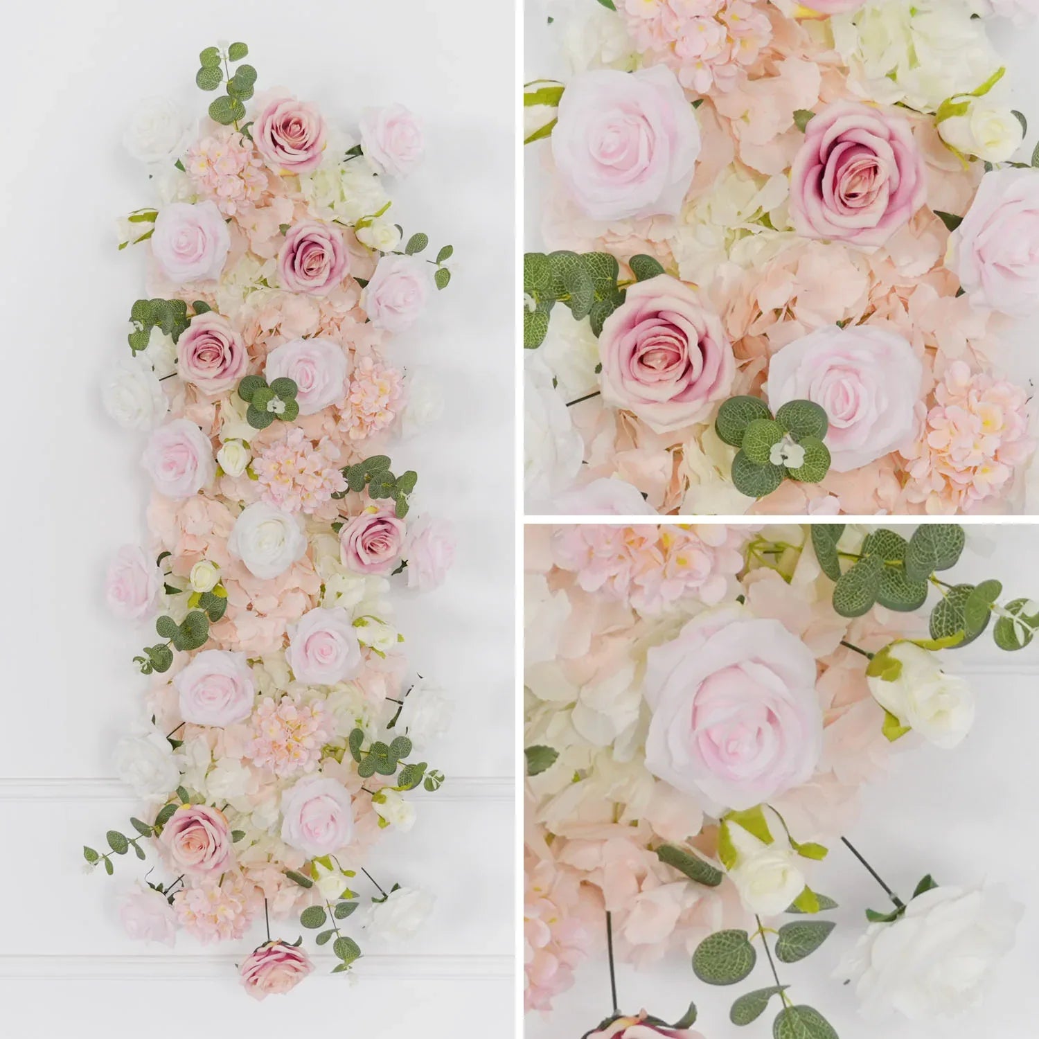 Uflower Pink Series Wedding Backdrop Arch Decor Floral Arrangement SET80097 - Uflower