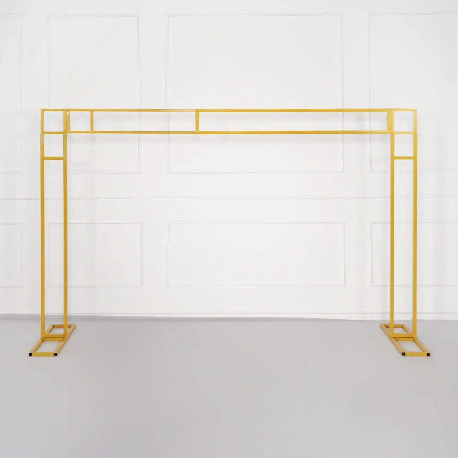 Uflower White Gold Retractable Flower Stand Adjustable Wedding Stage Background Shelf MSD80002 - Uflower