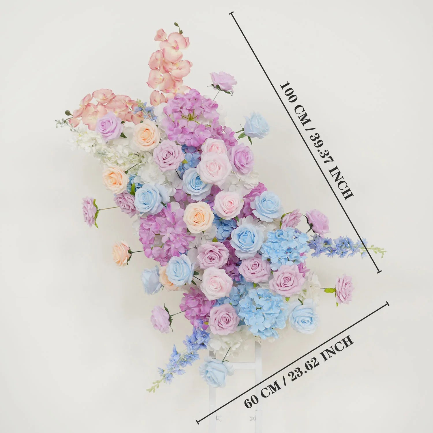 Uflower Artificial Purple Blue Wedding KT Backdrop Flower Row Decor SET80105 - Uflower