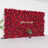 Uflower Artificial Red Rose Wall Wedding Backdrop Decor SET80118 - Uflower