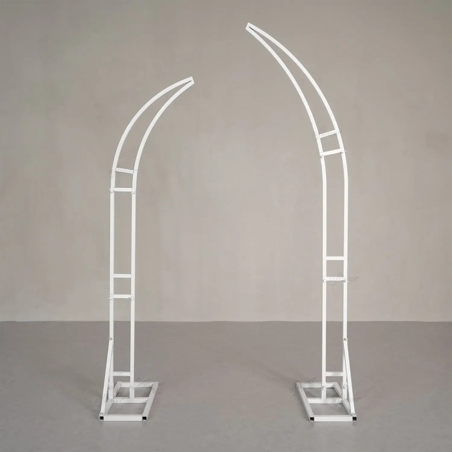 Uflower Wrought Iron Arch Flower Door Shelf Outdoor Wedding Backdrop Decor MSD80005-01 - Uflower