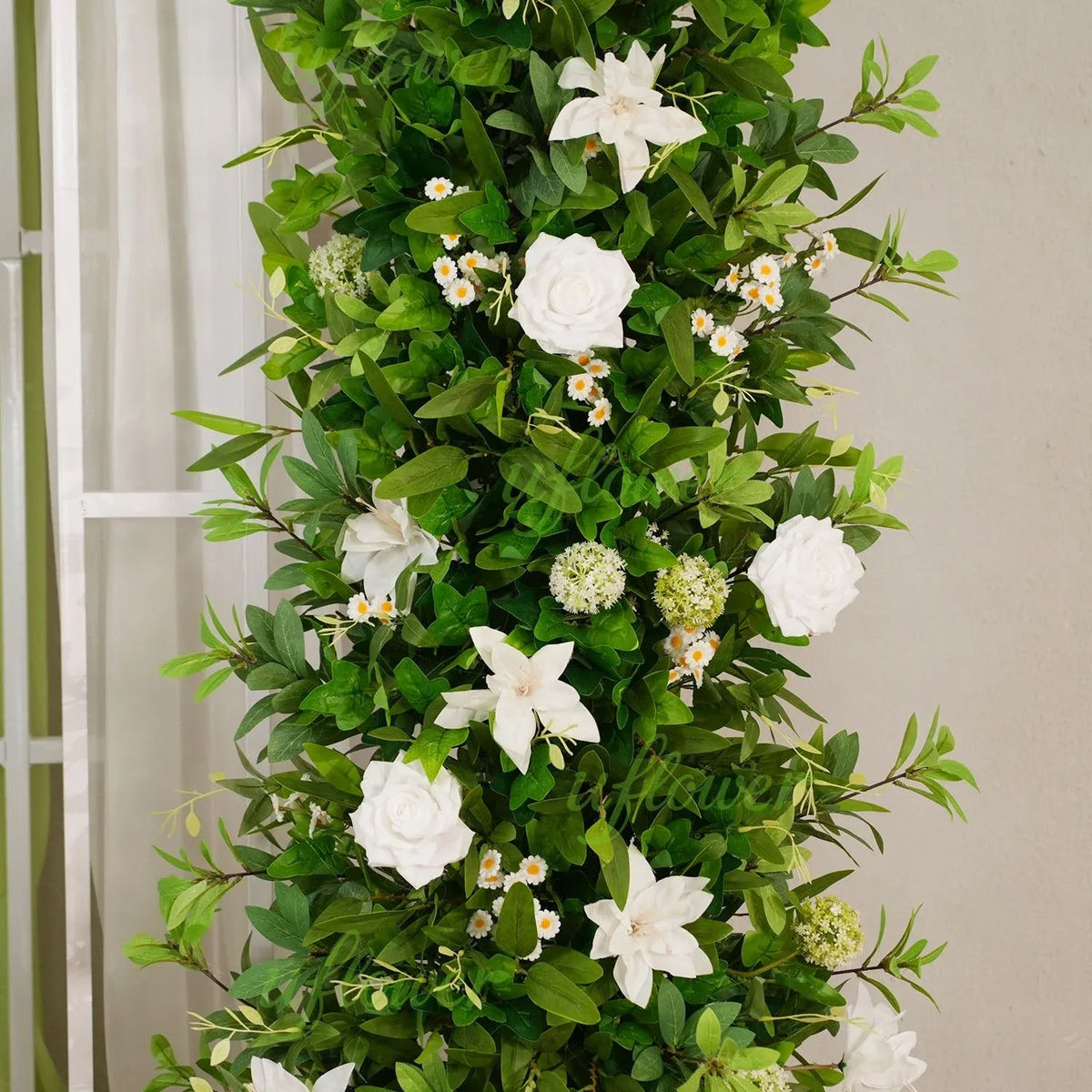 Uflower White Green Floral Arrangement Horn Arch Wedding Backdrop Props	SET80098-01 - Uflower