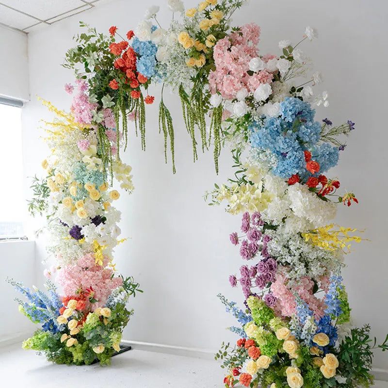 Uflower Mixcolor Rose Door Arch Floral Arrangement Set DD03016