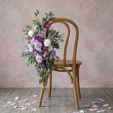 Uflower Taro Purple Wedding Decorations | One-Stop Wedding Styling with Arch, Bridal Bouquet, Chair Flowers & Floral Rows