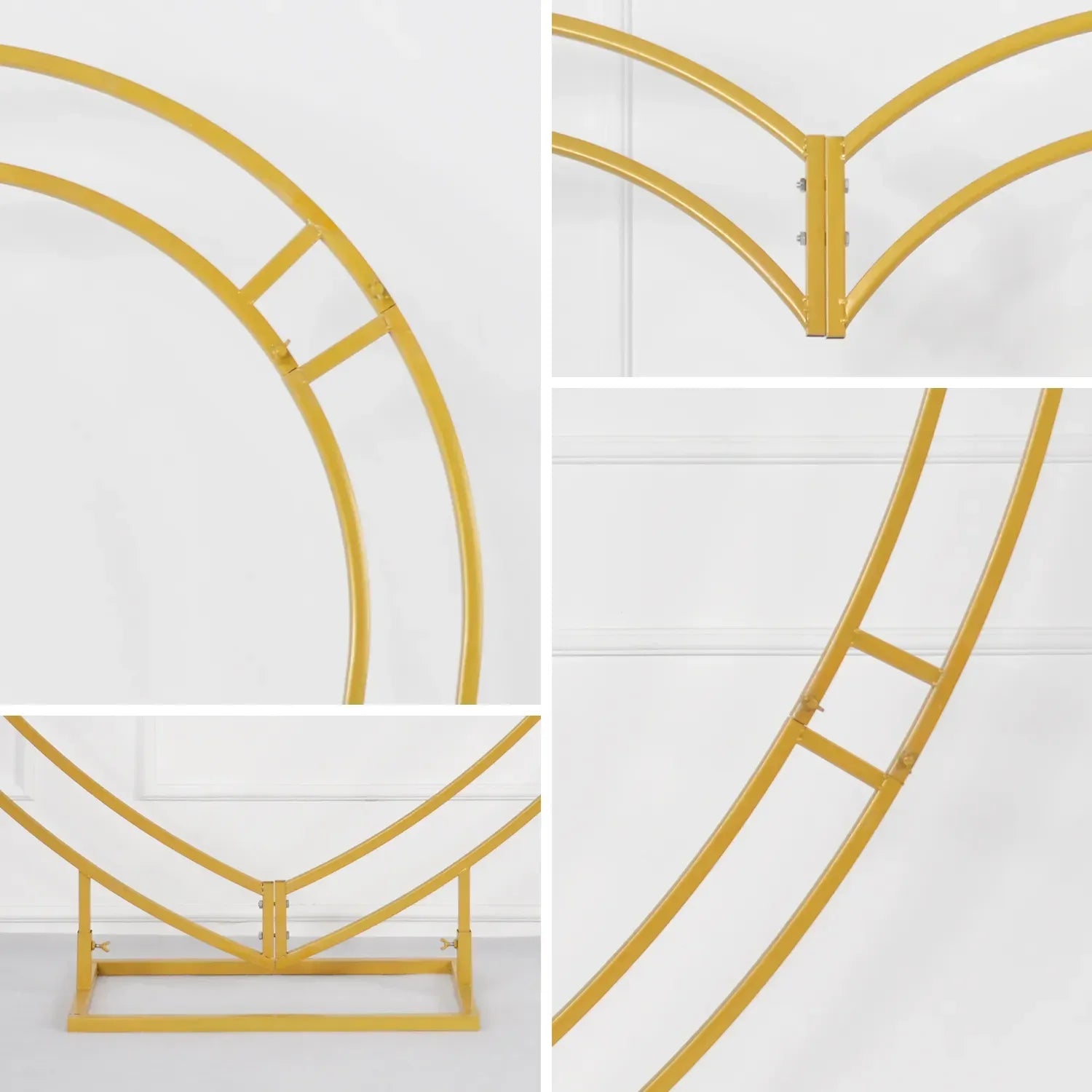 Uflower 2M Heart Arch Stand Wedding Background Event Floral Decor Props MSD80001-01 - Uflower