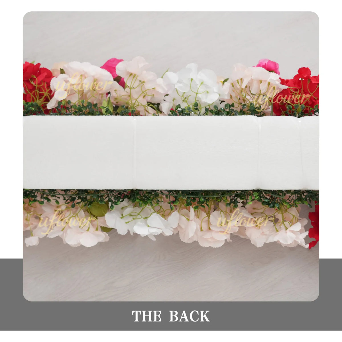 Uflower Pink Rose Table Runner Sofa Floral Wedding Backdrop Decor MC80281-01