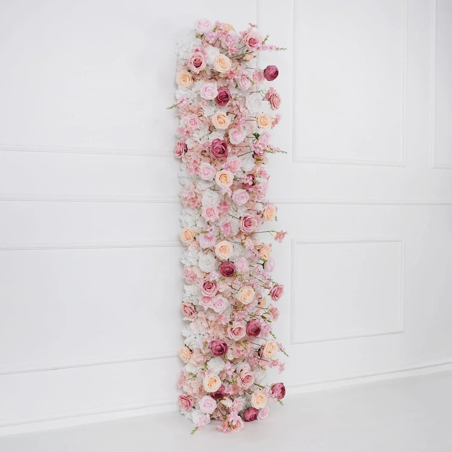 Uflower Artificial Pink White Flower Row Wedding KT Backdrop Decor SET80152 - Uflower