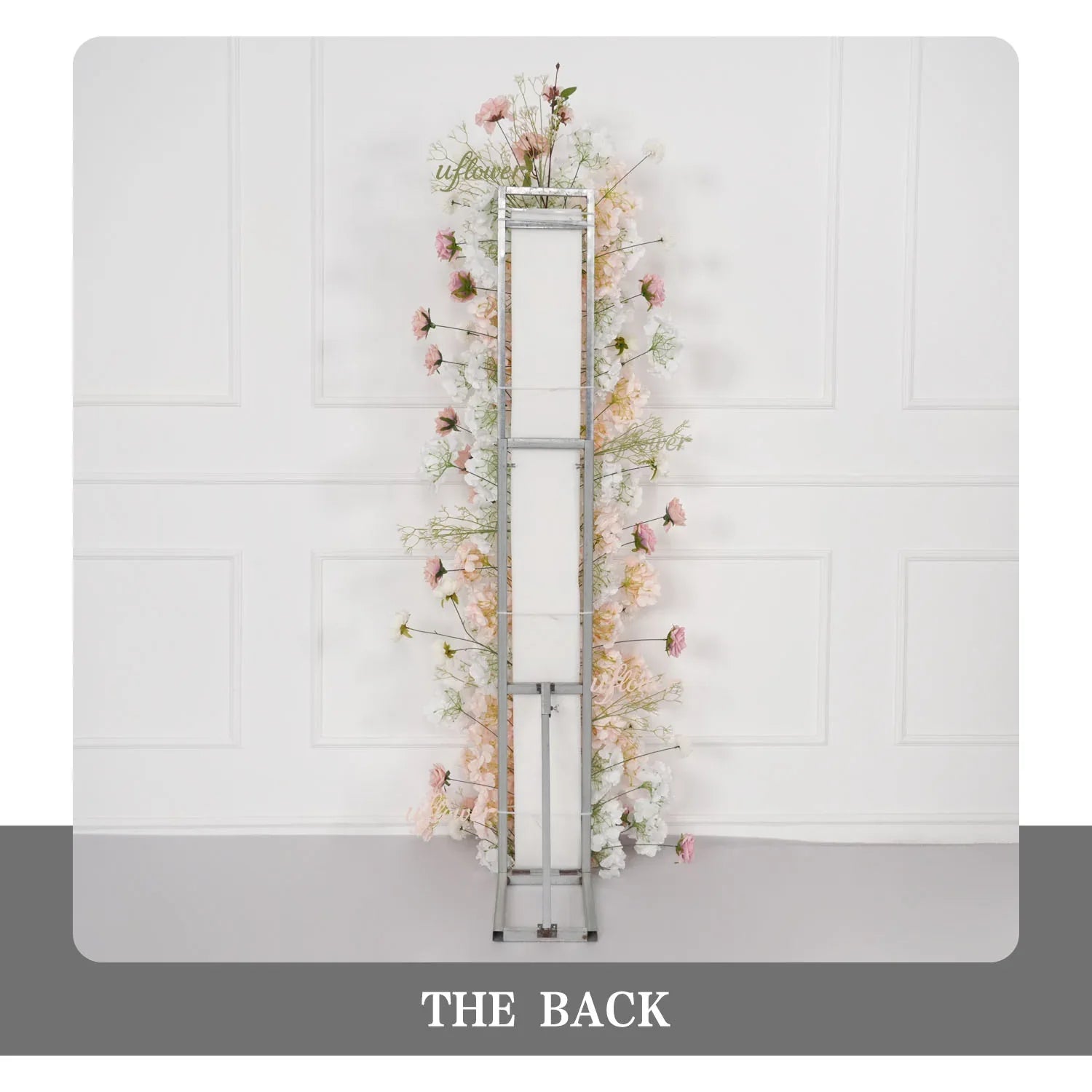 Uflower Artificial Pink White Flower Row Wedding KT Backdrop Decor MC80144-01 - Uflower