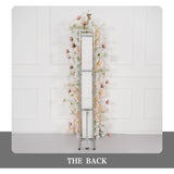 Uflower Artificial Pink White Flower Row Wedding KT Backdrop Decor MC80144-01 - Uflower