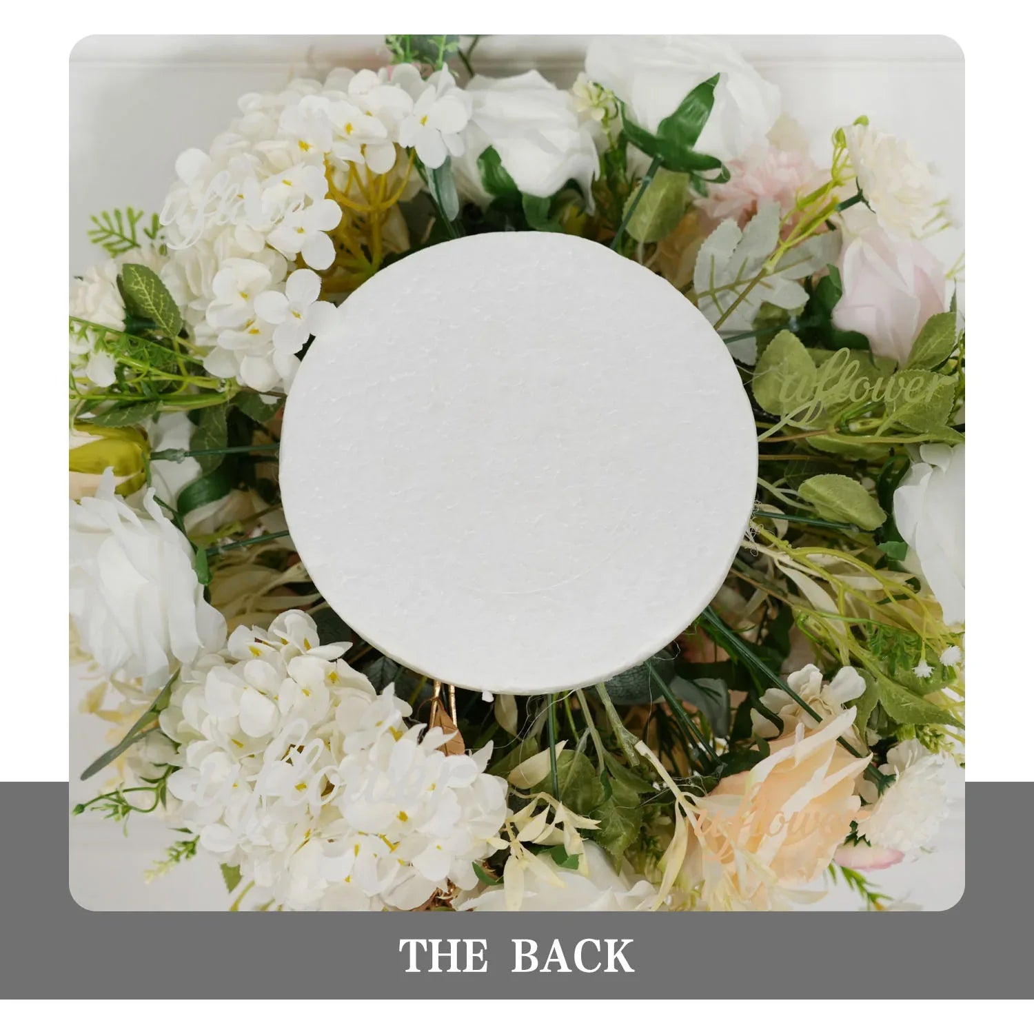 Artificial Champagne Pink White Rose Flower Arrangement Wedding Backdrop Decor Props SET80145 - Uflower