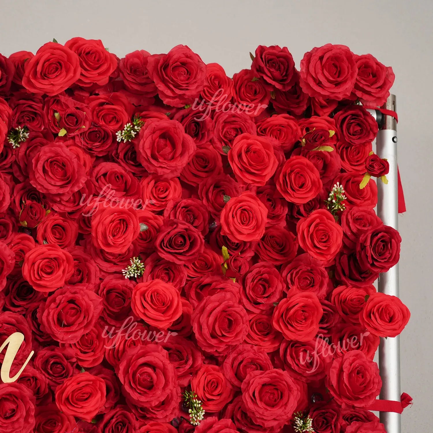 Uflower Red Rose Flower Wall Backdrop Wedding Party Decoration SET80200 - Uflower