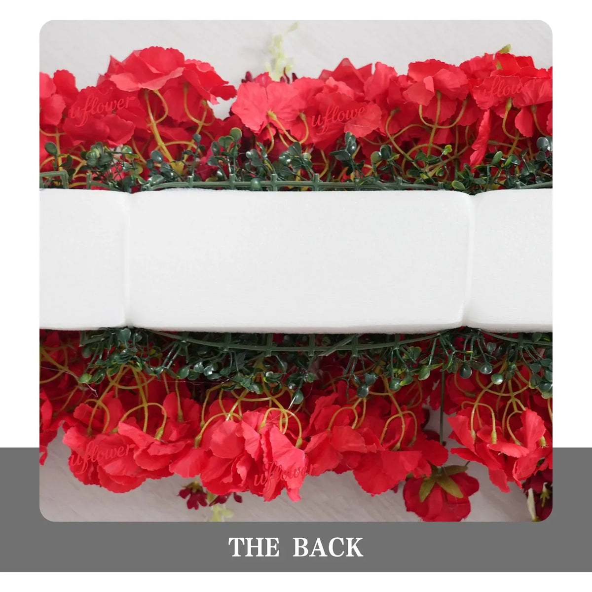 Uflower Artificial Red Rose Flower Row Sofa Table Runner Floor Flower Arrangement MC80126 - Uflower