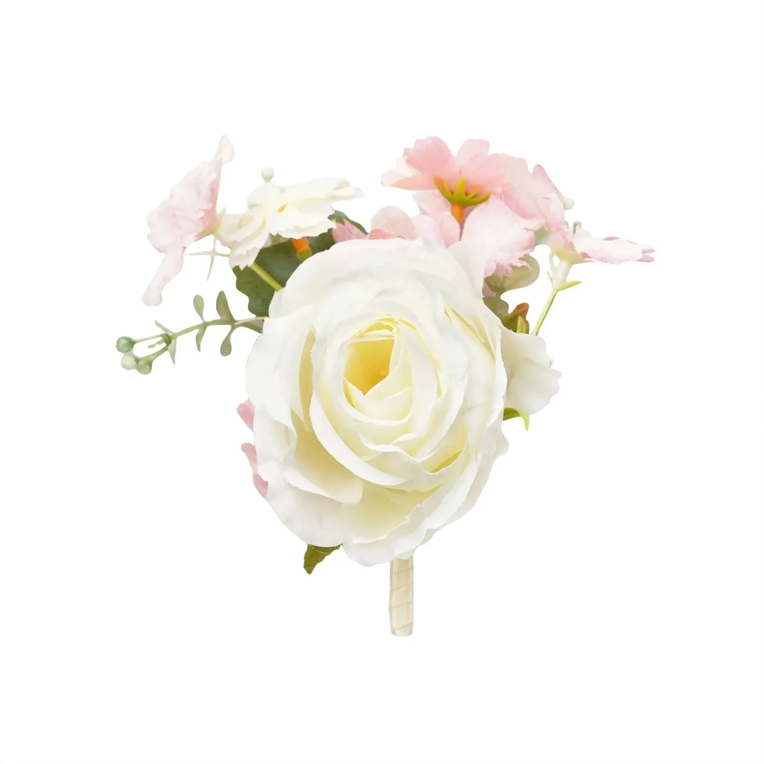 Uflower Pink White Series Bride Bouquet Wrist Corsage Groom Boutonniere Wedding Event Supplies SET80080-01 - Uflower