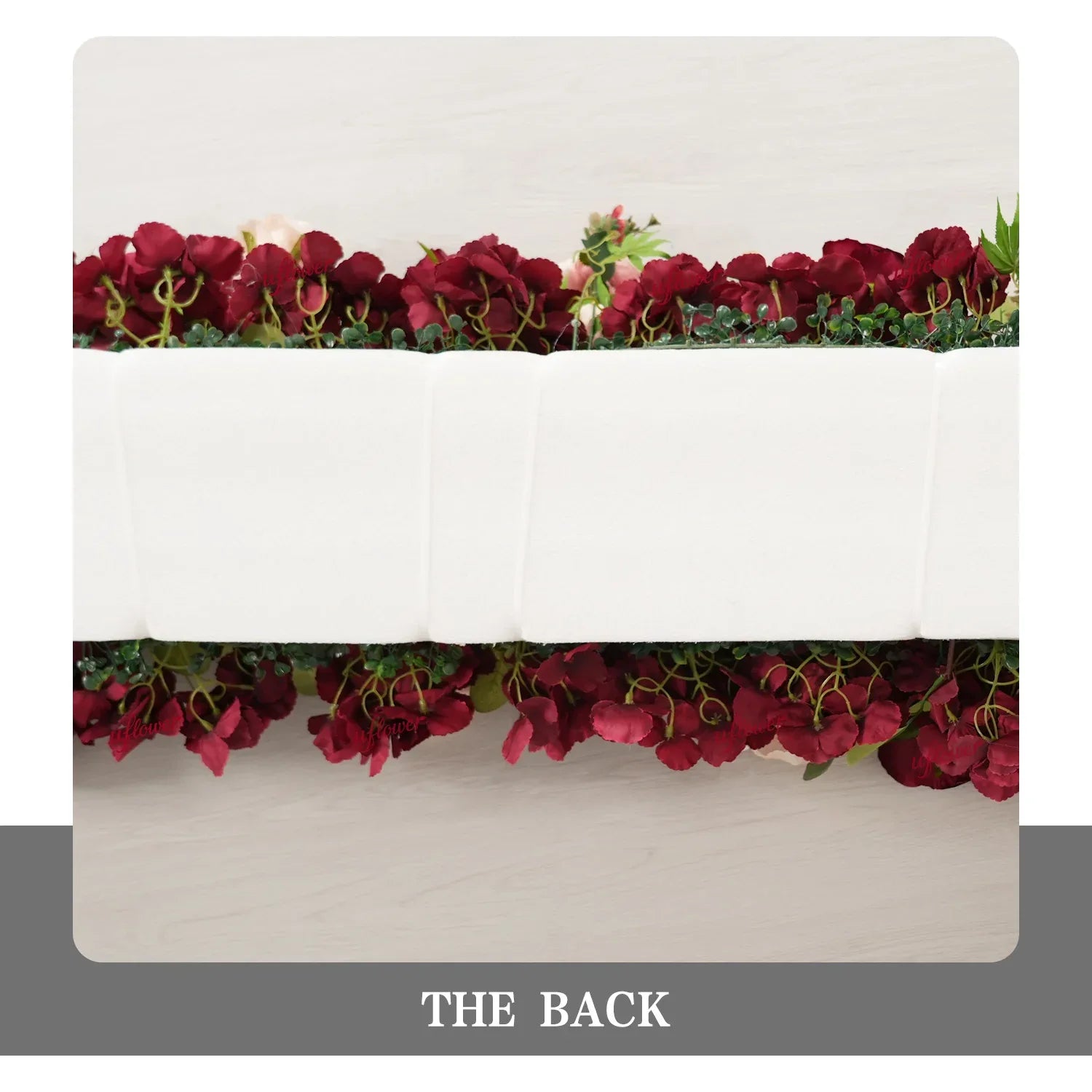 Uflower Artificial Red Rose Flower Row Wedding KT Backdrop Decor MC80124 - Uflower