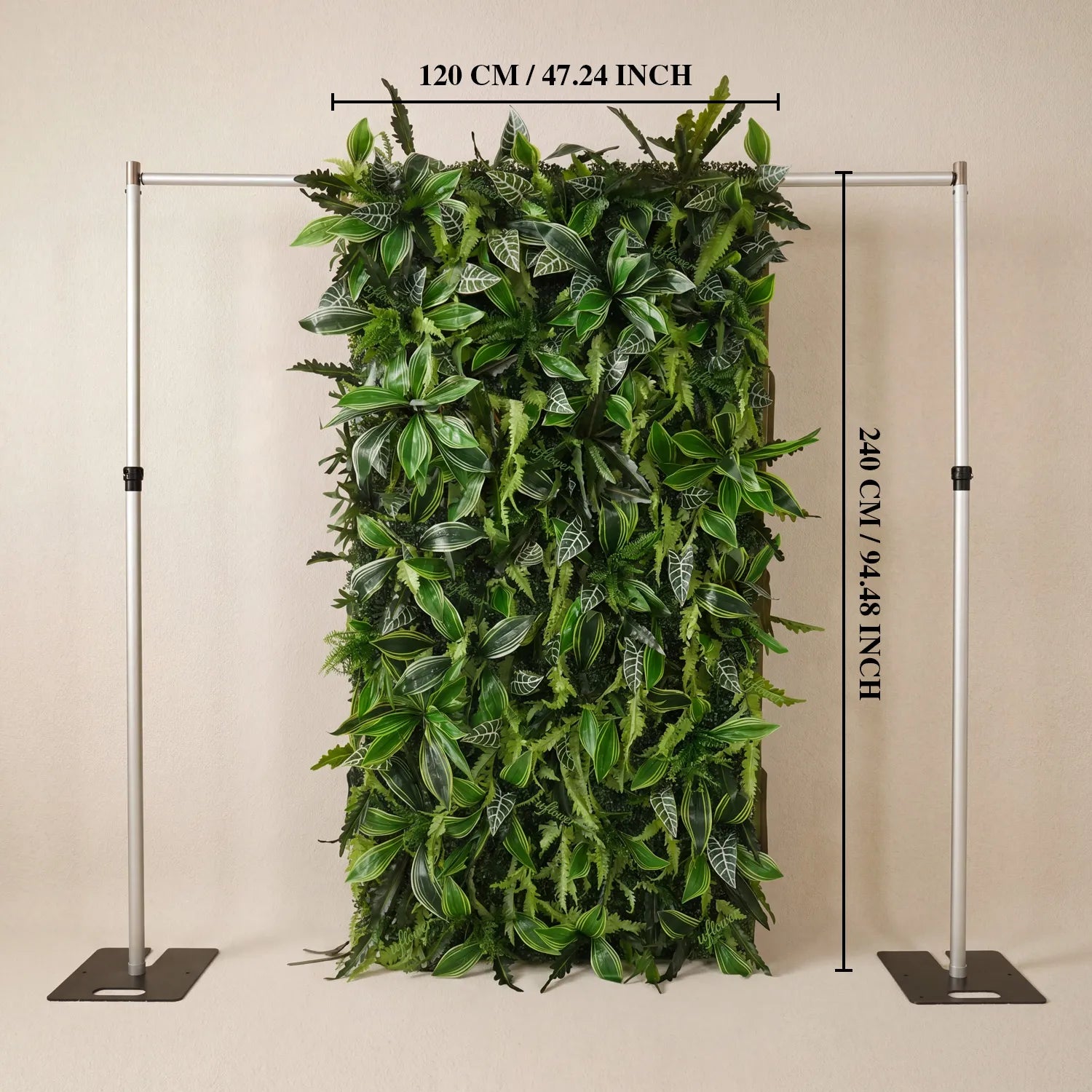 Uflower Green Brazilian Leaf Wall for Wedding Event Decor SET80255-01