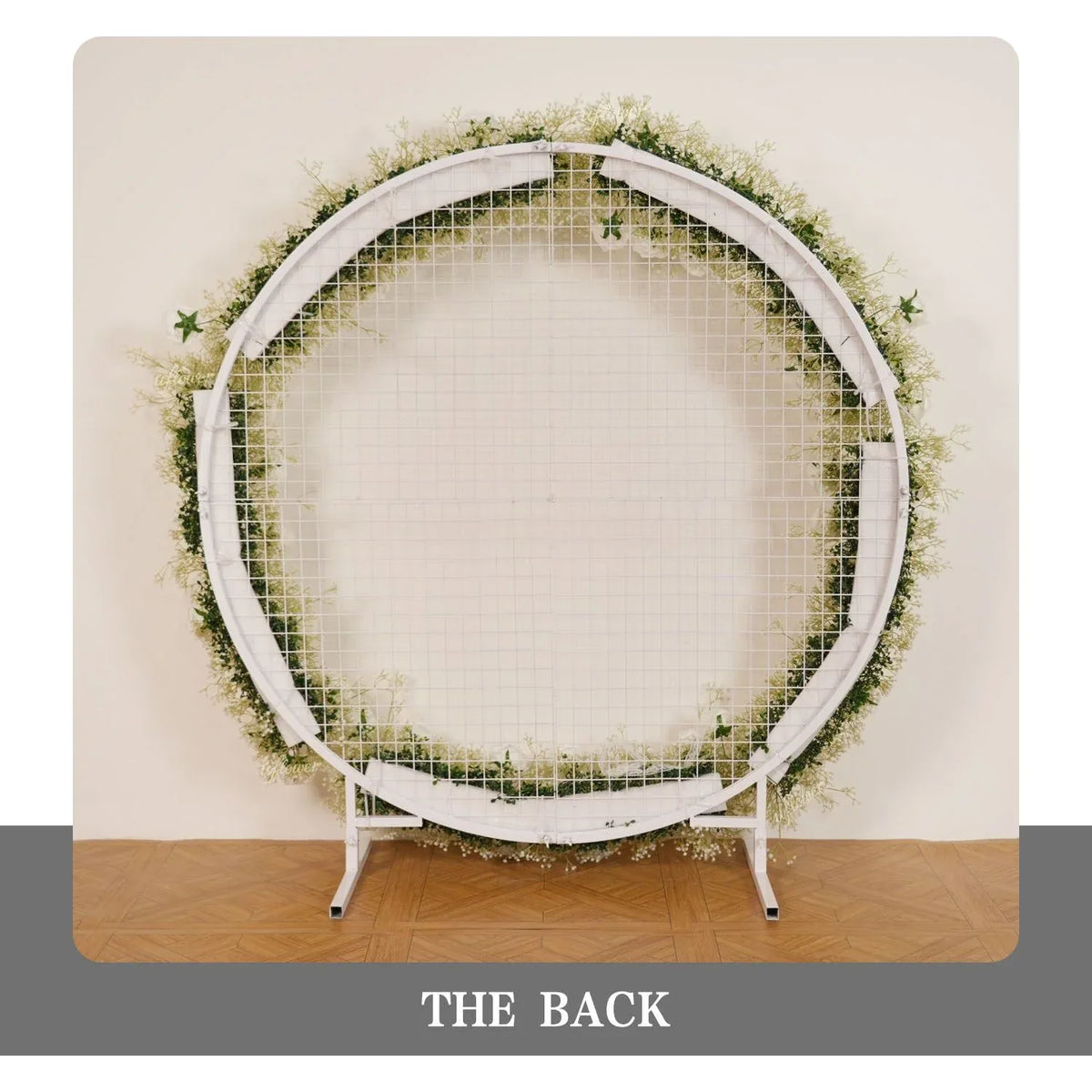 Uflower Baby's Breath Flower Arrangement Table Runner Round Arch SET80167 - Uflower