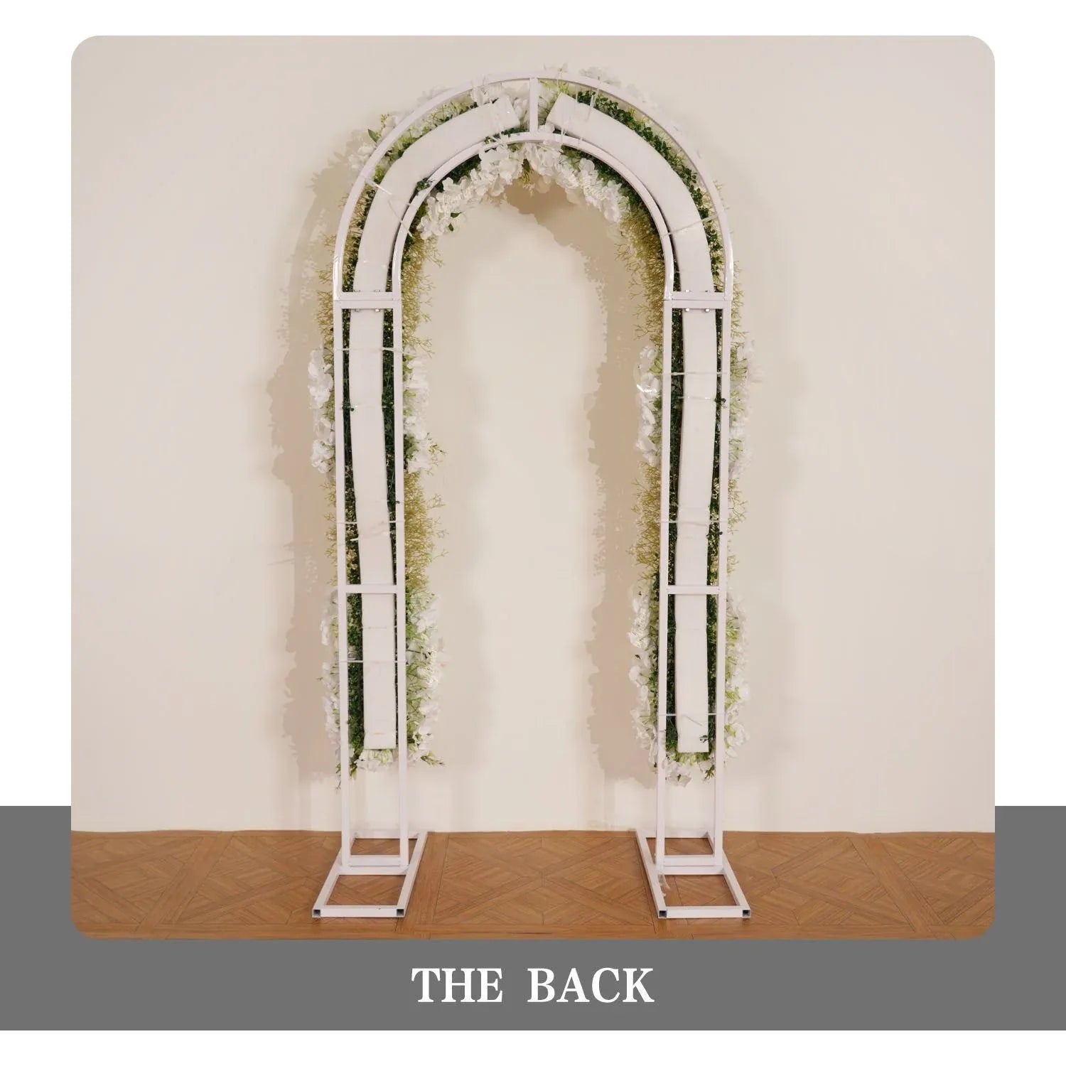 Uflower White Baby's Breath Flower Row Wedding KT Backdrop Decor SET80170 - Uflower