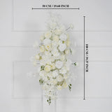 Uflower Artificial White Wedding KT Backdrop Flower Row Decor SET80129 - Uflower