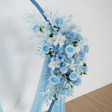 Artificial Blue Wedding KT Backdrop Flower Row Decor SET80074 - Uflower